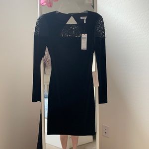 BCBGeneration black suede mini dress